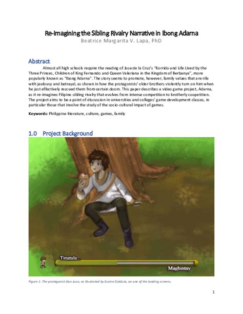 (PDF) Adarna: Reimagining the Sibling Rivalry Narrative (LARO .